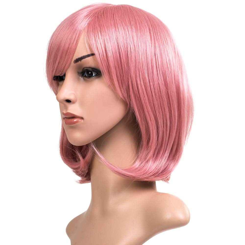 Women Short Straight Hair Wigs Women Synthetic 12 Inches Anime Cosplay Costume Party Wigs Dark Blue