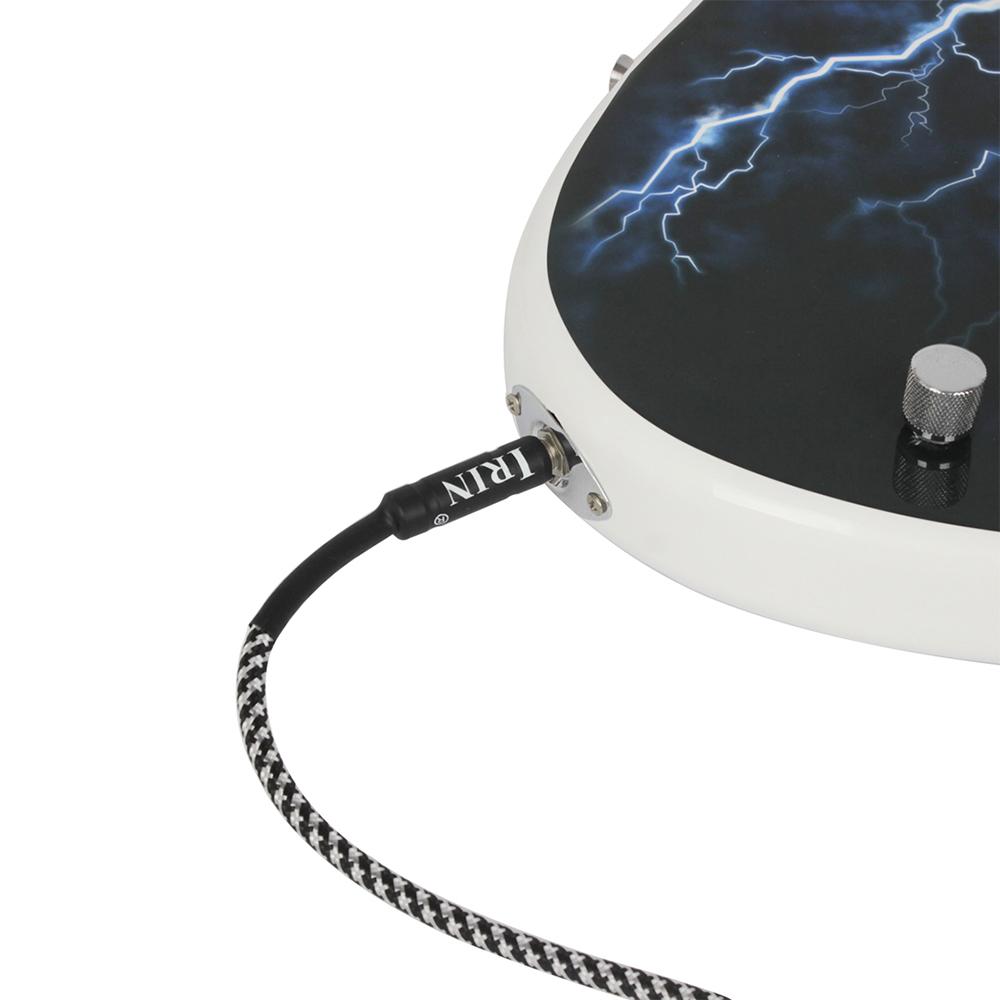 3M гитарный кабель, цветные аксессуары для струнных инструментов, без шума, аудио, плетеный провод, металлический штекер для электрогитары, баса