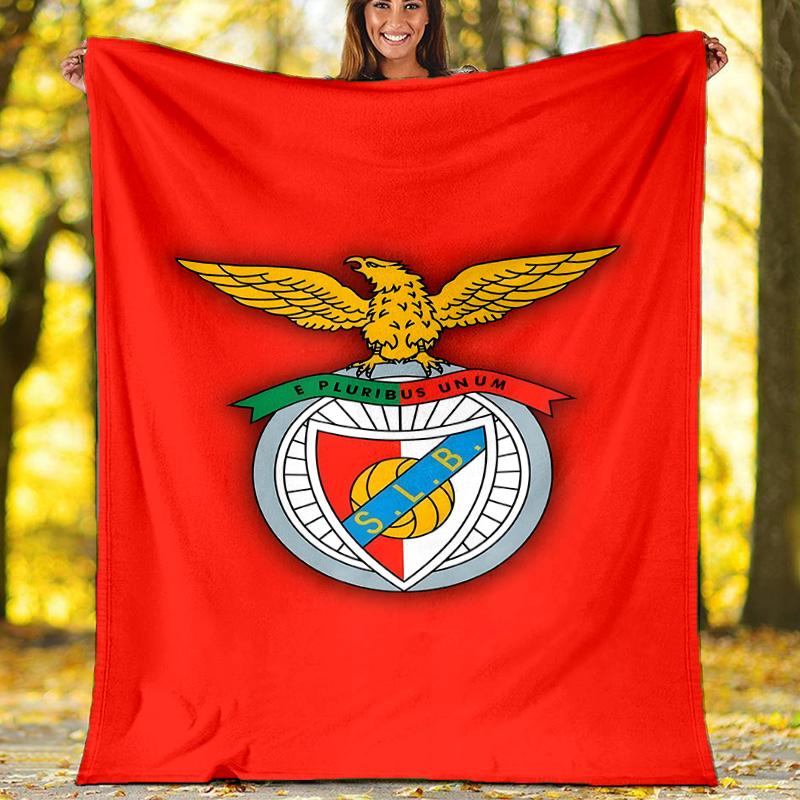 1pc B-Benfica Theme Blanket - Digital Print, Polyester, Cozy for All Seasons, Perfect for Outdoor, and Travel