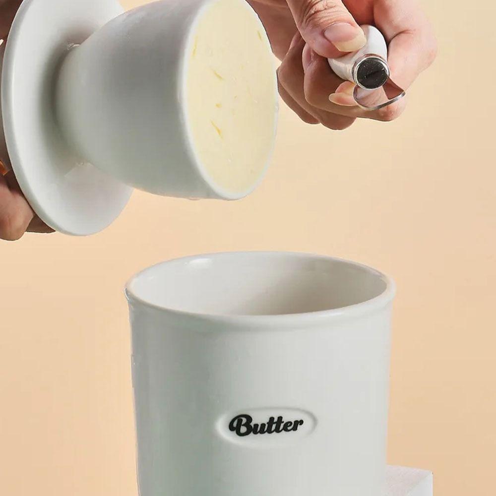Керамическая масленка большой вместимости, ручной работы, удобная подставка для масла, для дома
