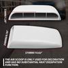KATUR Universal Car Decorative Air Flow Intake Hood Scoop Vent Turbo Bonnet Cover White