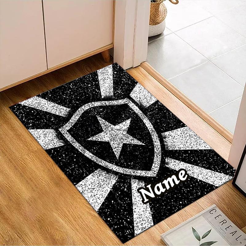 Custom Name Botafogo Emblem Rug Game Carpet, Floor Mat for Bedroom Living Room Entryway Rug, Home Decor Idea Gift for Christmas birthday