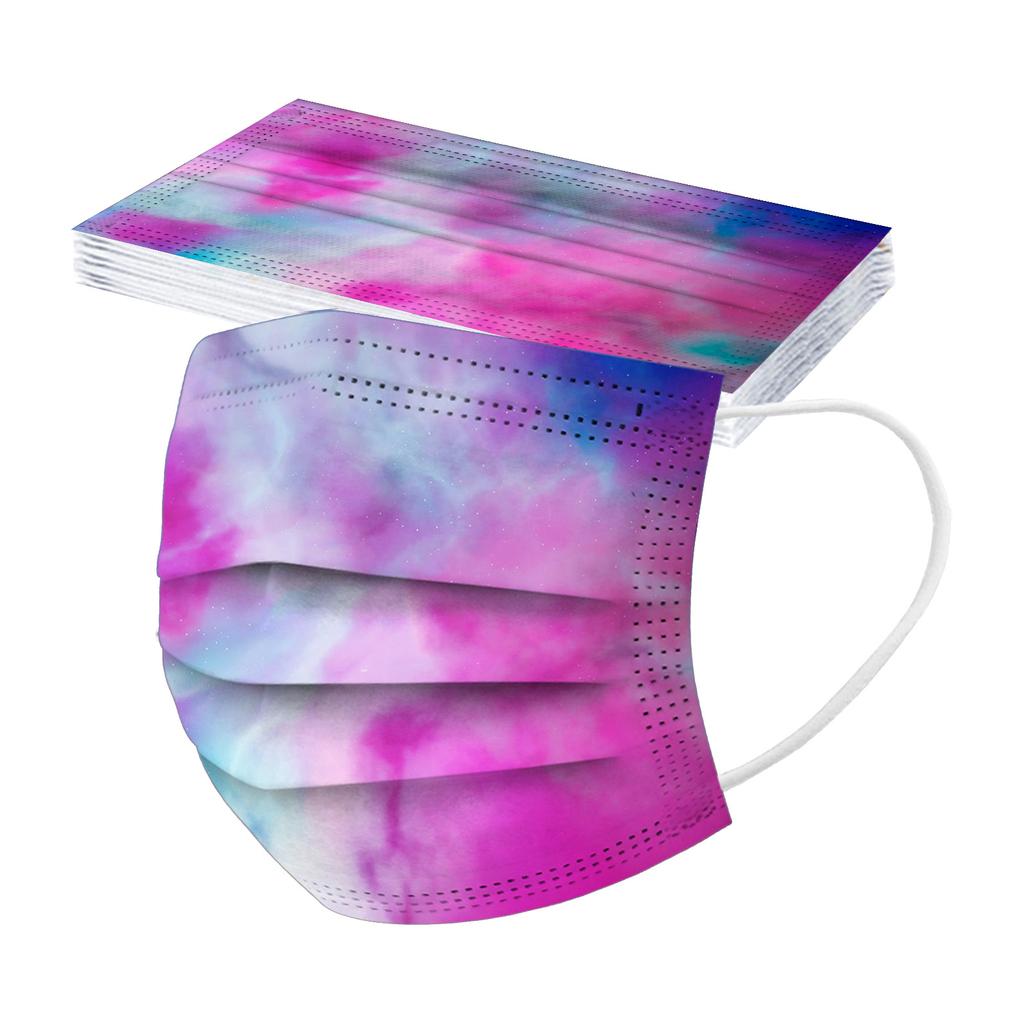 Children's Disposable Tie-dye Starry-sky Printed Mask Disposable Face Mask Ear Loop Mask 10PCS