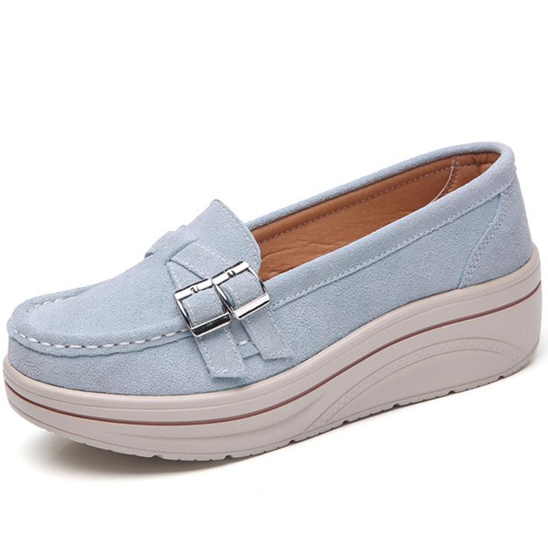 Женская обувь на плоской подошве, женские кроссовки на платформе без шнуровки на плоской подошве, женские замшевые женские теннисные лоферы, мокасины, повседневная обувь