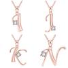 Ожерелье-подвеска с заглавной буквой 26 цирконий Кубические украшения Аксессуар из золота и розы