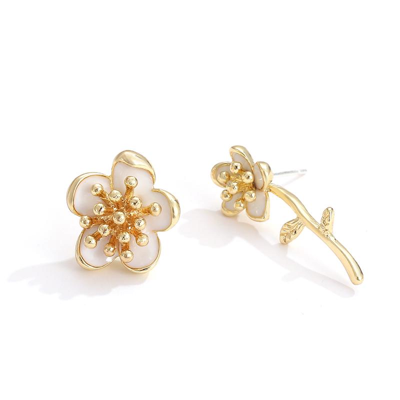 Дизайн Sense, золотые асимметричные серьги-бутоны, женские аксессуары, корейские модные украшения, подарки для девушек-готок