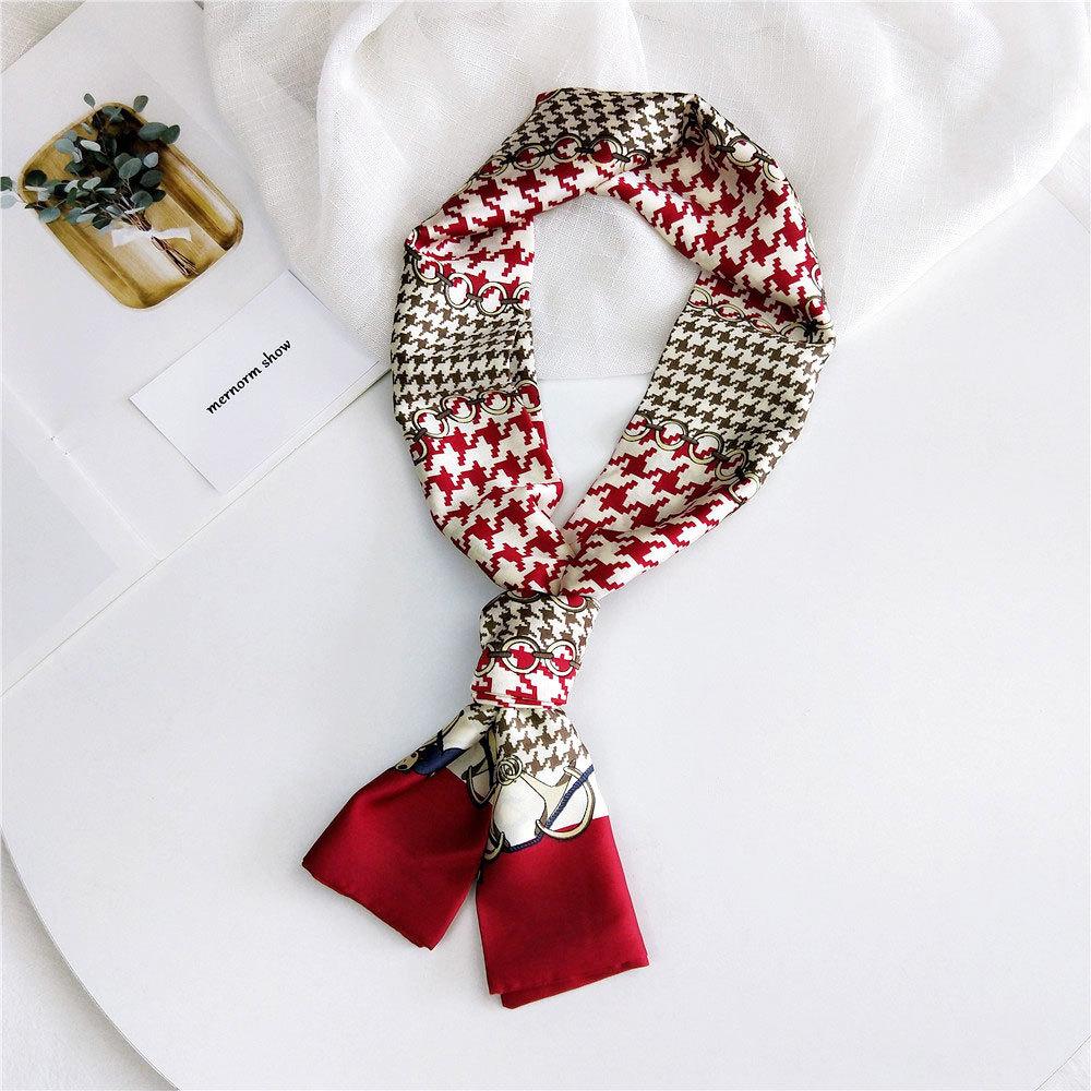 New Scarves Silk Scarves Women'S Spring And Autumn Season Long Decorative Professional Scarves Summer Thin Styles Paired With Shirts Stylish