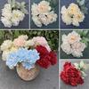 5 Forks 5 Heads Artificial Flower Peony Silk Petals Simulation Floral Bouquet Wedding Ornament