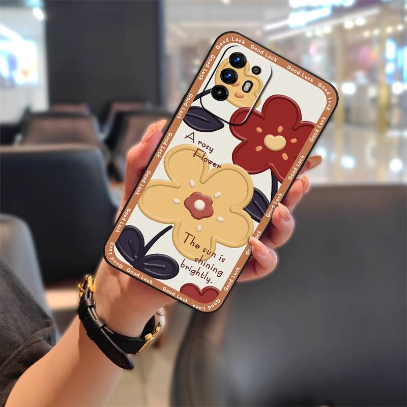 Silicone Back Cover Phone Case For OPPO A95 5G/A94 5G/Reno5Z Durable Waterproof Anti-dust Shockproof Cute Cover TPU