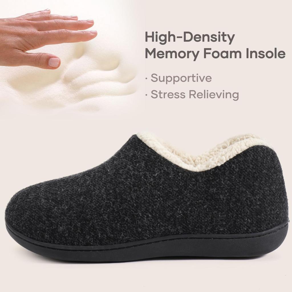 Fashion Shevalues Winter Indoor Cotton Shoes For Women Cozy Faux Plush Slippers For Home Classic Closed Warm Anti-skid Rubber Sole Shoes