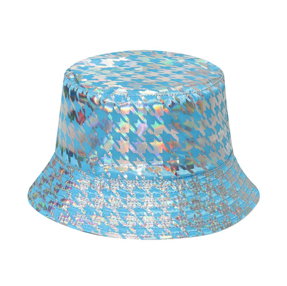 European American Fashion Colorful Fish Scale Double-Sided Bucket Hat Trendy All-Match Sunscreen for Men Women Personalized Hat
