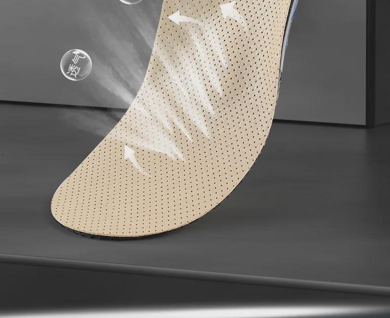 Высокоэластичная спортивная стелька из коровьей кожи: Амортизация, воздухопроницаемость, дезодорирование, поддержка свода стопы, амортизация для бега и баскетбола