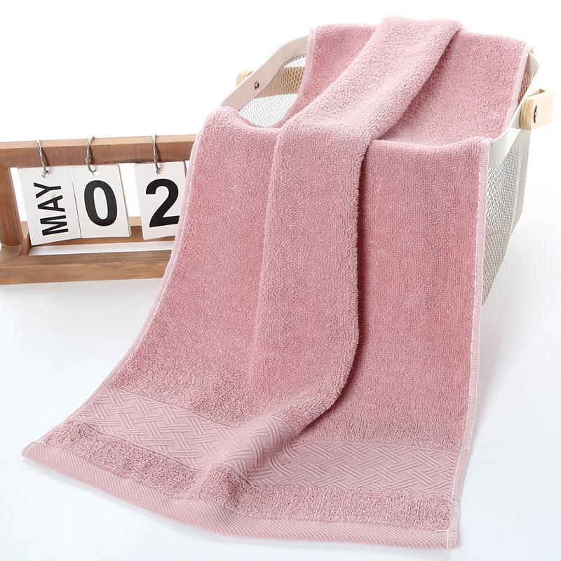 Plain Jacquard Cotton Towel Thickened Face Towel Water-absorbing Household Towel Pure Cotton Towel