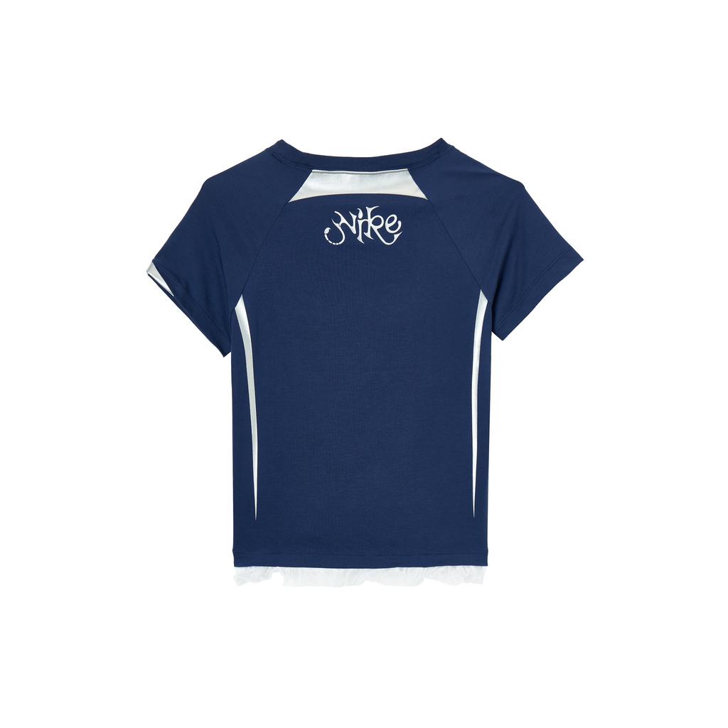 (WMNS) Nike Chill Knit Graphic T-shirt 'Midnight Blue' Women's II1950-410