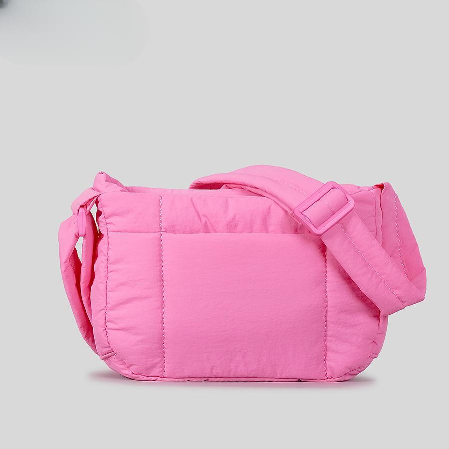 Маленькая квадратная женская сумка цвета макарон из хлопка с застежкой-липучкой через плечо Простая сумка Linger