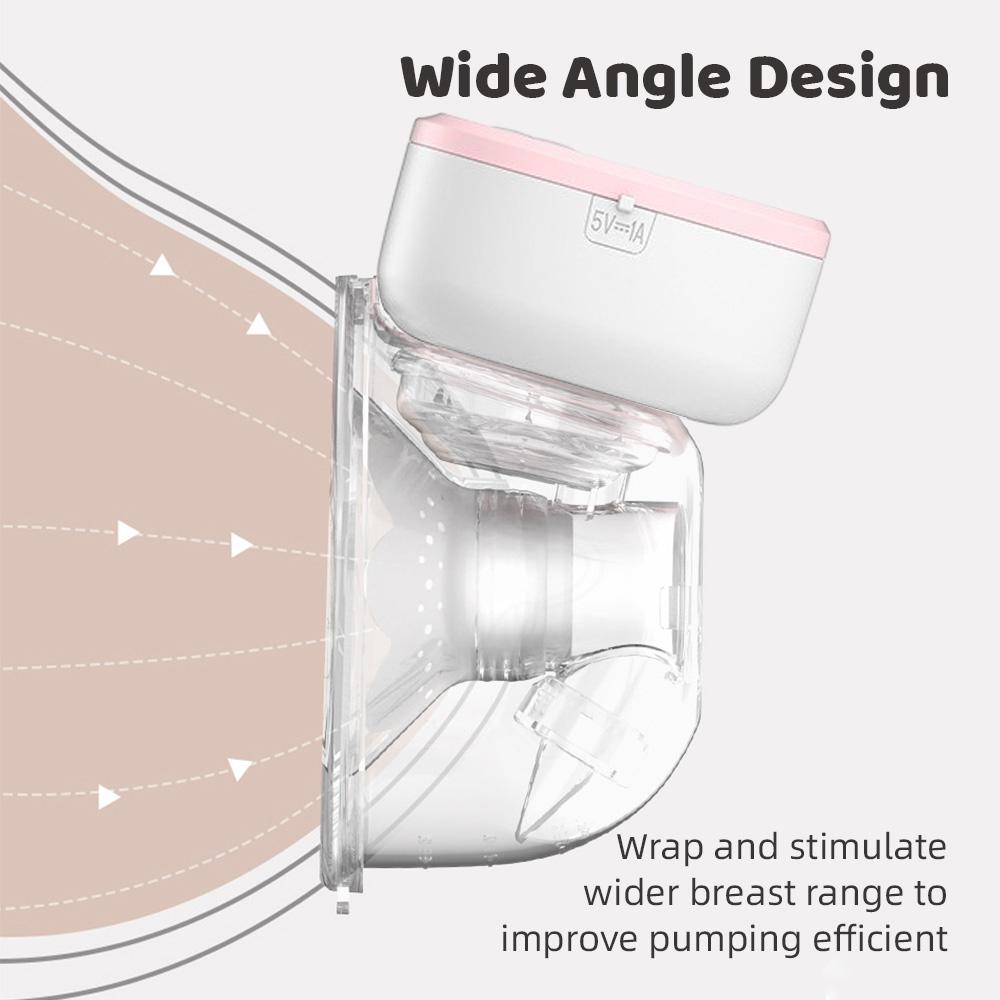 Переносной молокоотсос Электрический молокоотсос без помощи рук для грудного вскармливания 4 режима 12 Низкий уровень всасывания