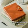 Soft Leather A5 Buckle Student Subject Notebook, Business Loose-leaf Notepad, Diary, Work Meeting Record Book, Travel Log, Replaceable Inner Pages