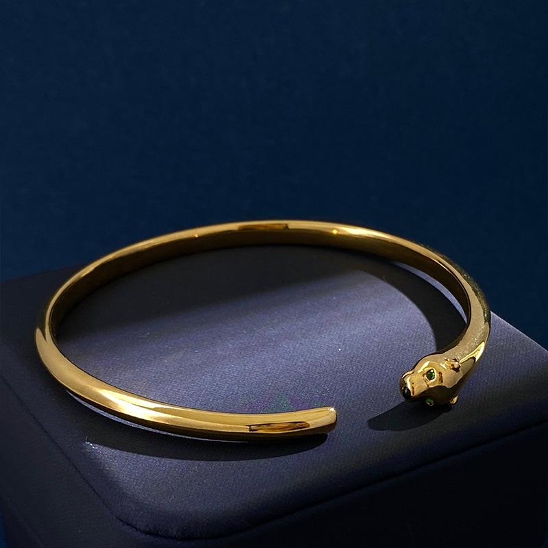 Европейский и американский стиль Открытый браслет с головой леопарда - Модные и стильные украшения с гепардом