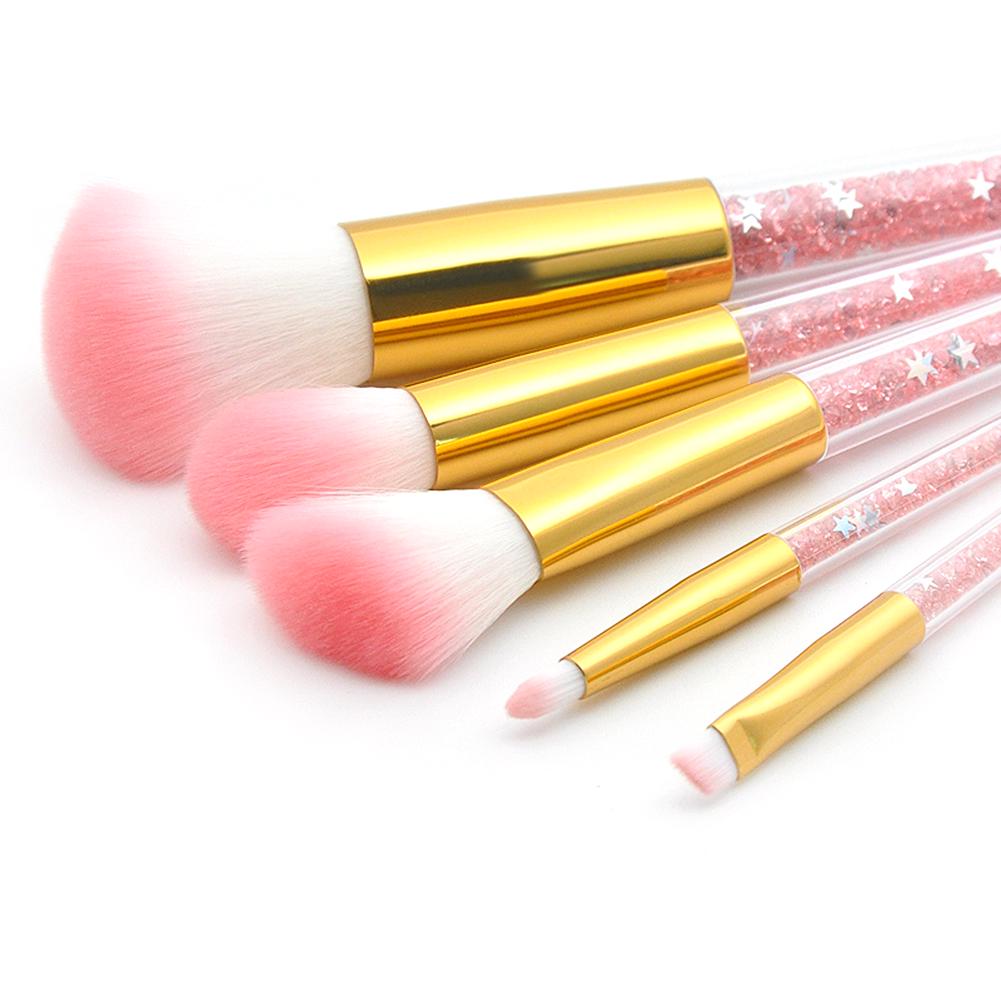 Makeup Brush Set Cosmetic with Transparent Handle for Women Foundation Face Powder and More