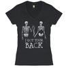 I Got Your Back Women's V-Neck T-shirt Happy Halloween, Spooky, Skeletons, Trick-or-Treat, Jack-o'-Lantern , All Hallows' Eve Tee
