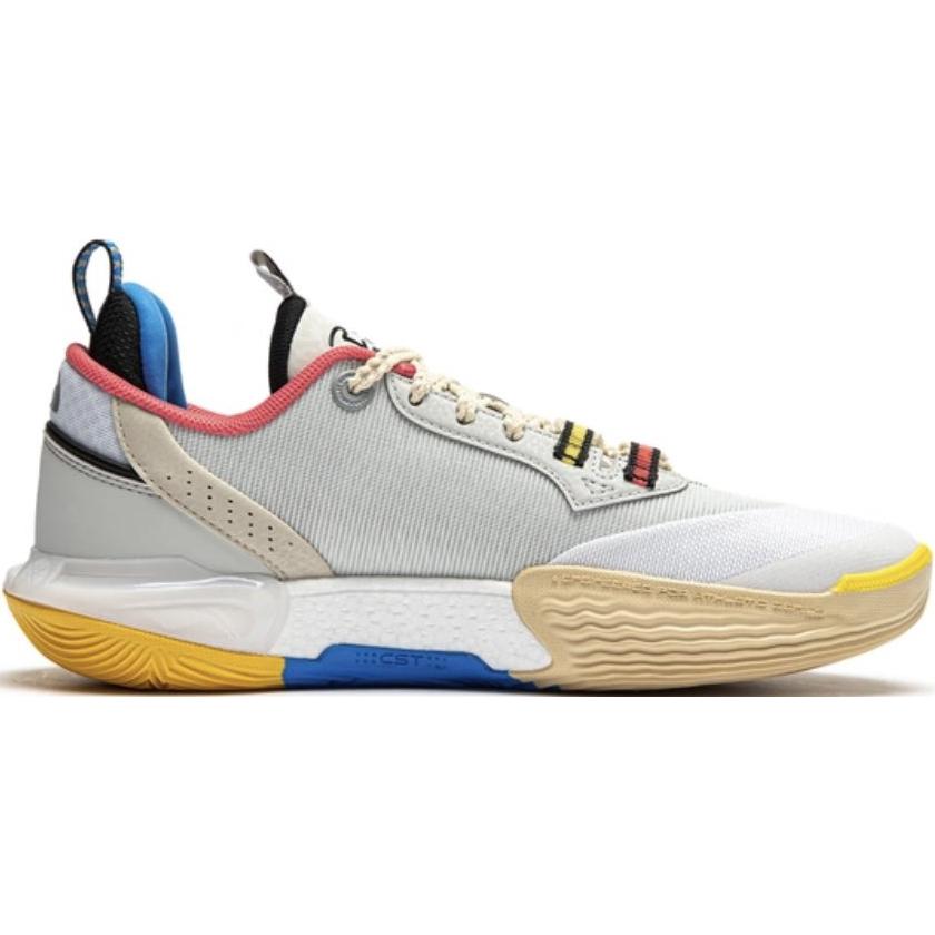 Li Ning удобные спортивные нескользящие дышащие низкие баскетбольные кроссовки детские кроссовки белые YKBU032-3