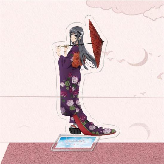 Аниме Sakurajima Mai Senpai, акриловая фигурка, подставка, модель, брелок для ключей, негодяй не мечтает о кролике, декор для стола для девочек