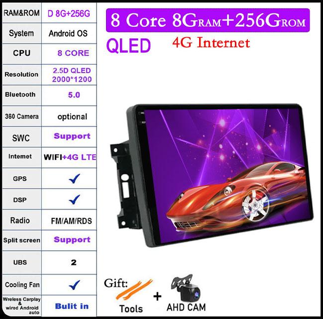 10 дюймов для Jeep Wrangler 3 JK 2007 - 2018 QLED DSP RDS Android 14 автомобильное радио Авторадио GPS навигация стерео