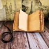 Real Leather Sketchbook Journal Dairy with 200 Deckle Edge Papers and Lace