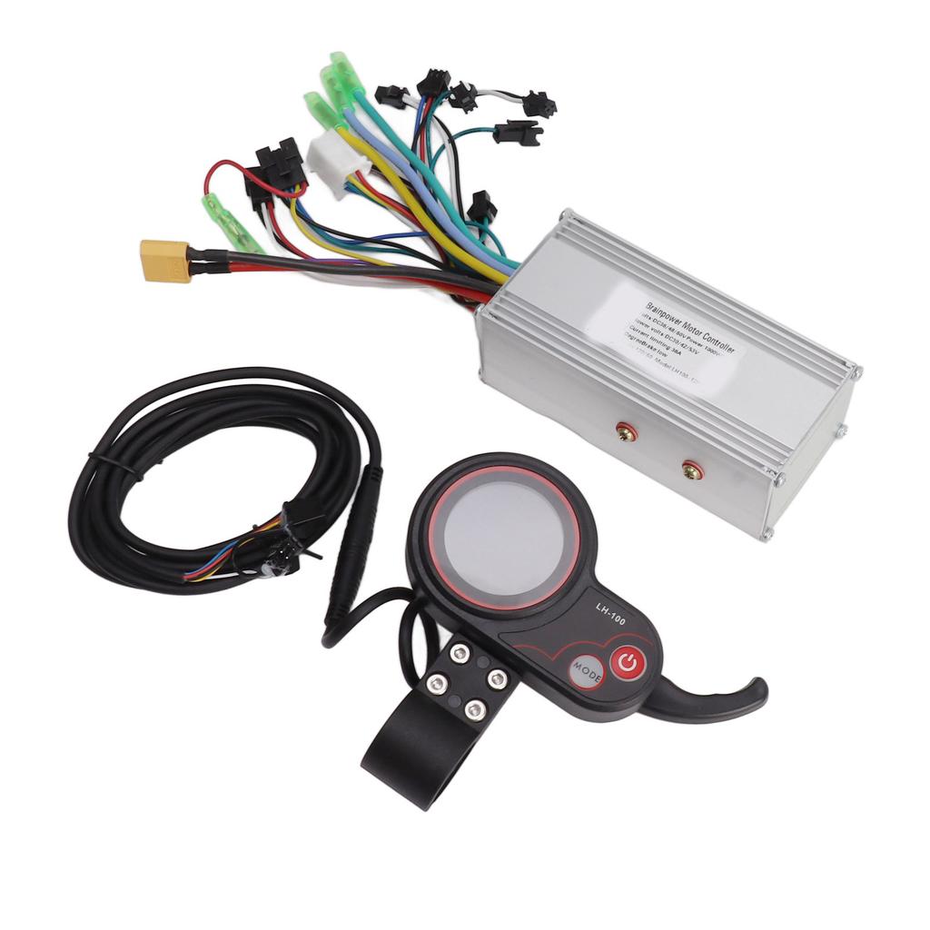 36В 48В 60В 1000Вт 38А Синусоидальный 3-режимный Бесколлекторный Контроллер Мотора Комплект LH100 Панель Дроссельной Заслонки с Рычагом для Электросамоката