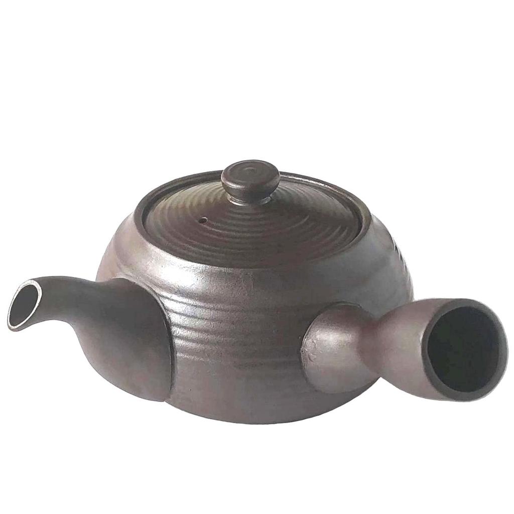 Yokkaichi Banko Ware Extra Large Purple Clay Green Made In Japan Teapot, 819Y, Glaze, 550ml,