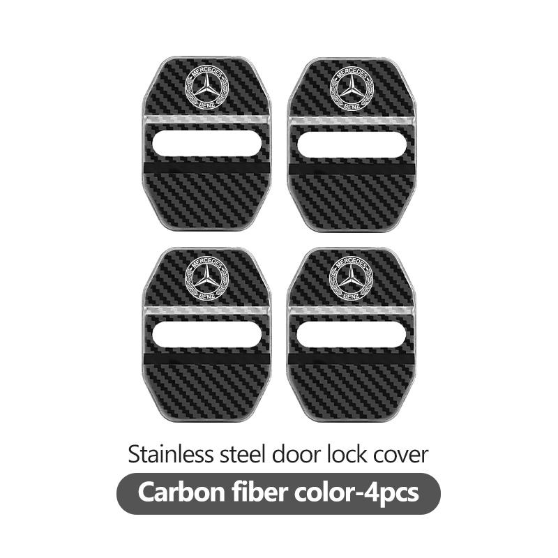 AAVU1 For Benz 4PCS Fashion Stainless Steel Car Covers Door Lock Protecting Cover AMG CLA CLS C180 C200 W204 W205 Exclusive A C E R V
