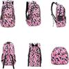 3Pcs Geometric Prints Primary School Student Satchel Backpack Elementary Boys Book Bag School Rucksack for Kids with Lunch Bag Pencil Case Size Large
