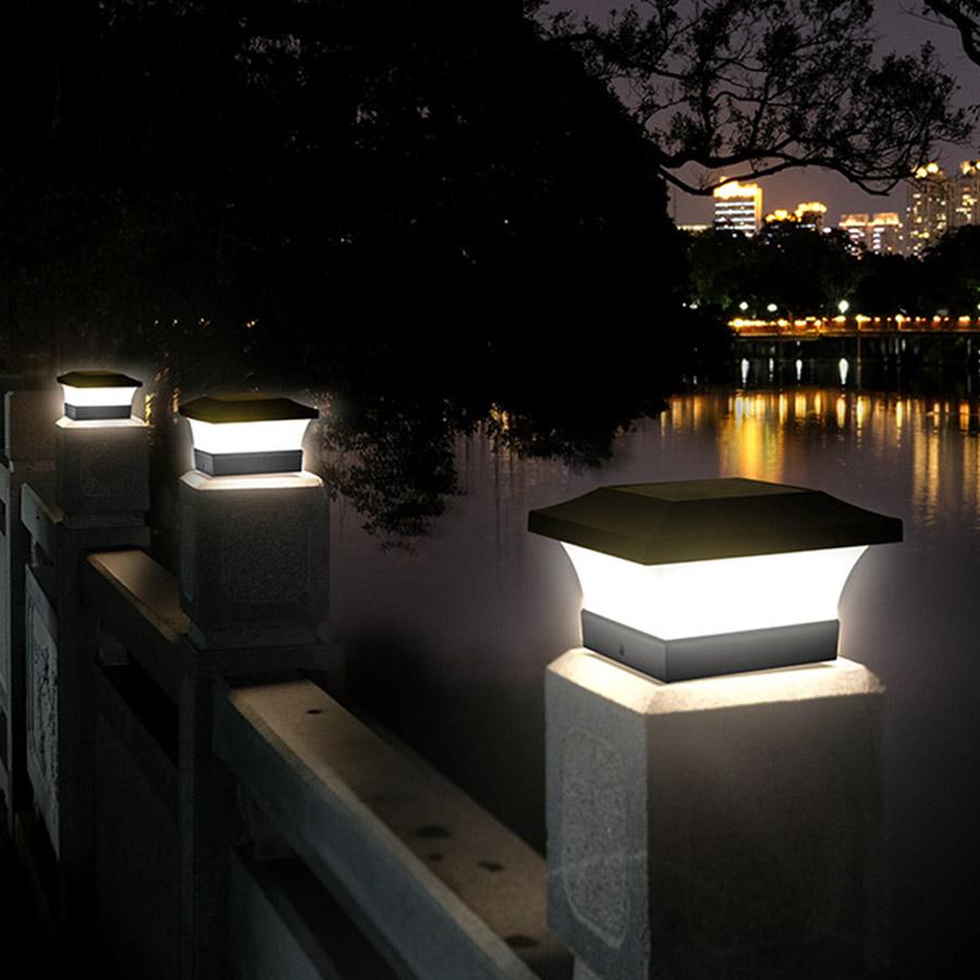 Светодиодные солнечные лампы IP65 водонепроницаемые светодиодные фонари для ограждения настила солнечные фонари для столбов уличные патио сад солнечные фонари Stigma