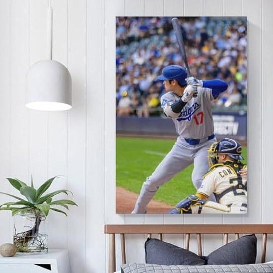 Shohei Ohtani baseball Major League poster wall decoration living room decor (49) panel modern art interior home artwork 16x24 inch (40x60 cm)