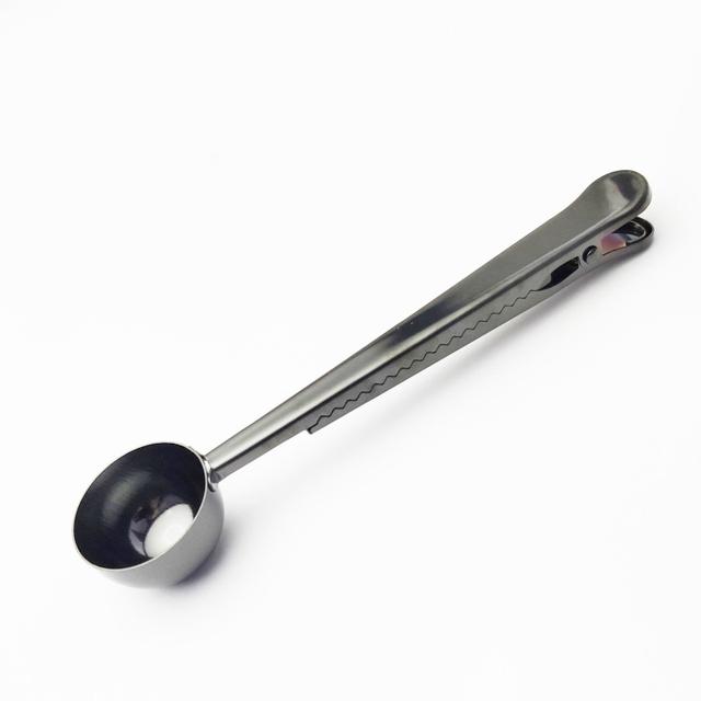 2 в 1 ложка для кофе из нержавеющей стали, уплотнительный зажим, серебряные кухонные принадлежности, приемник эспрессо, чаша, украшение для кофеварки ADM