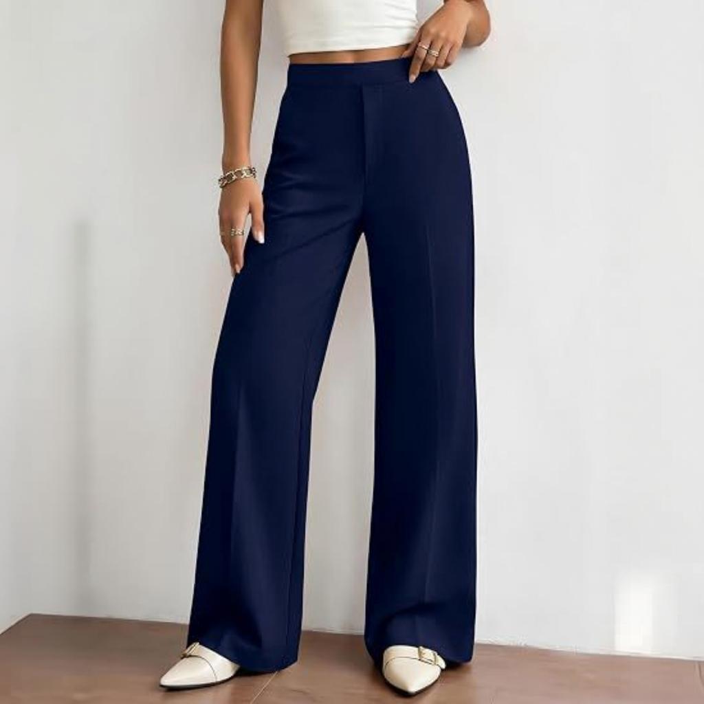 Универсальные женские брюки с широкими штанинами Business Casual, flattering color, для работы, для поездок на работу