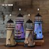 Mediterranean Style Marine Beacon LED Iron Lighthouse Sea Decoration Wedding Home Cafe Bar Desktop Decor Christmast Gifts