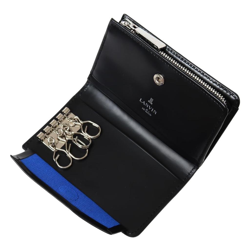 На Ключницу Натуральная Кожа 4 ряда 521623 Fizz Кошелек для монет Кошелек для монет Кожа Воловья кожа Темно-синий [Lanvin Blue] Мужской [07]