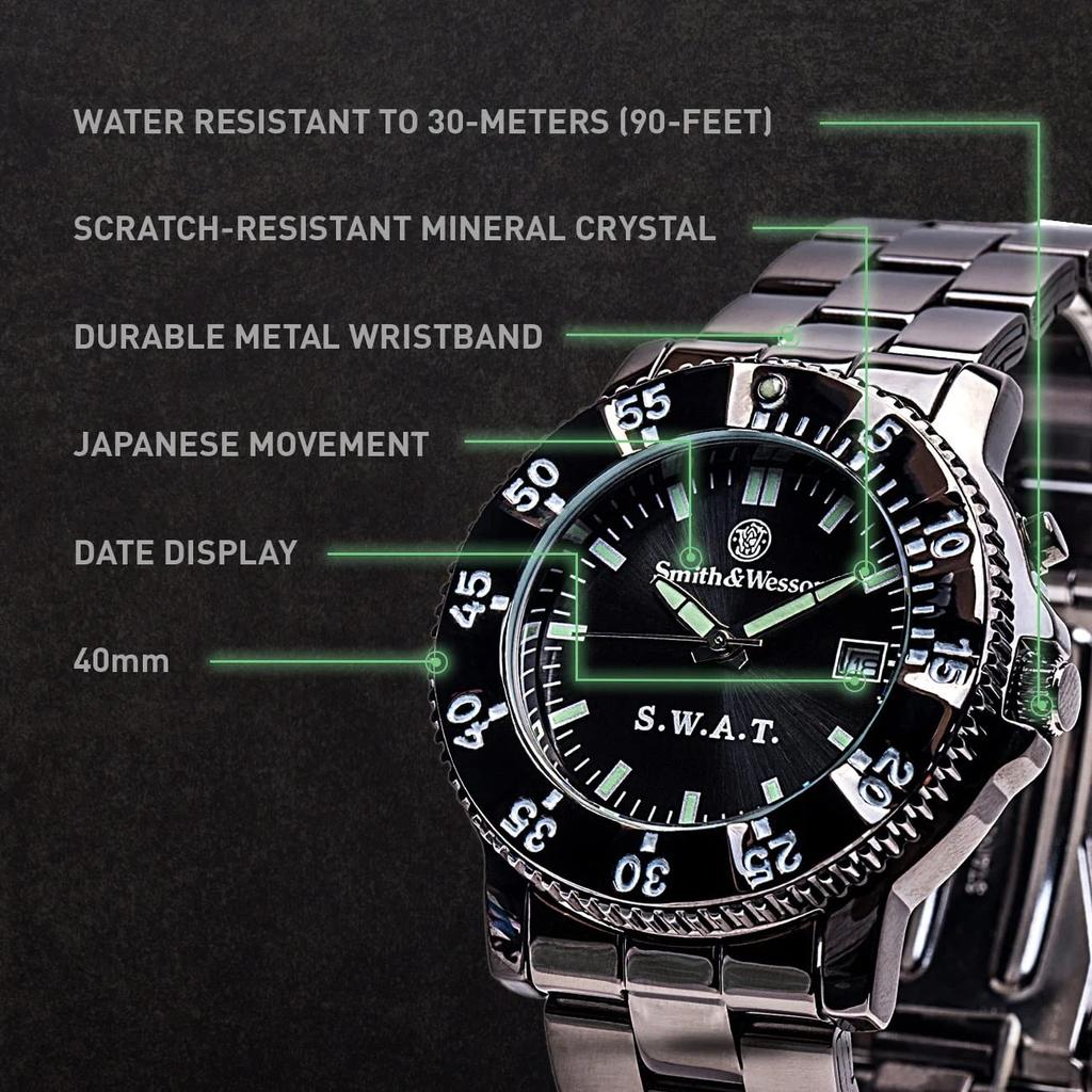 Smith Wesson Smith Wesson военные часы SWAT WATCH BLACK & & SWW-45M [предмет]