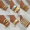 Punk Irregular Chunky Bangle for Women Creative Vintage Daily Banquet Statement Jewelry Gift Geometric Accessories Exaggerated Cuff Bracelet