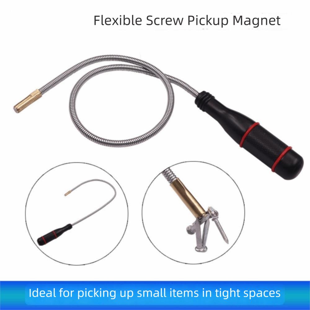 Powerful Flexible Magnetic Pickup Tool Foldable Magnet Grabber Metal Suction Bar Automotive Repair
