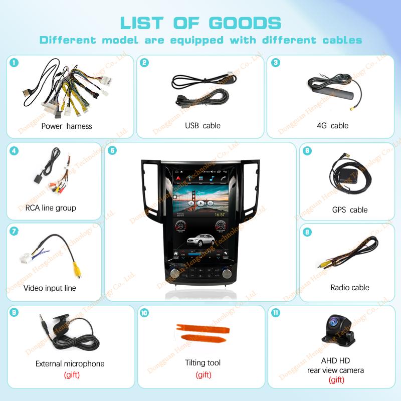 12.1-дюймовый автомобильный мультимедийный видеоплеер для Infiniti FX25 FX35 QX70 2009-2016 Навигация GPS Android12 8 ядер CarPlay 4G 360-градусная камера