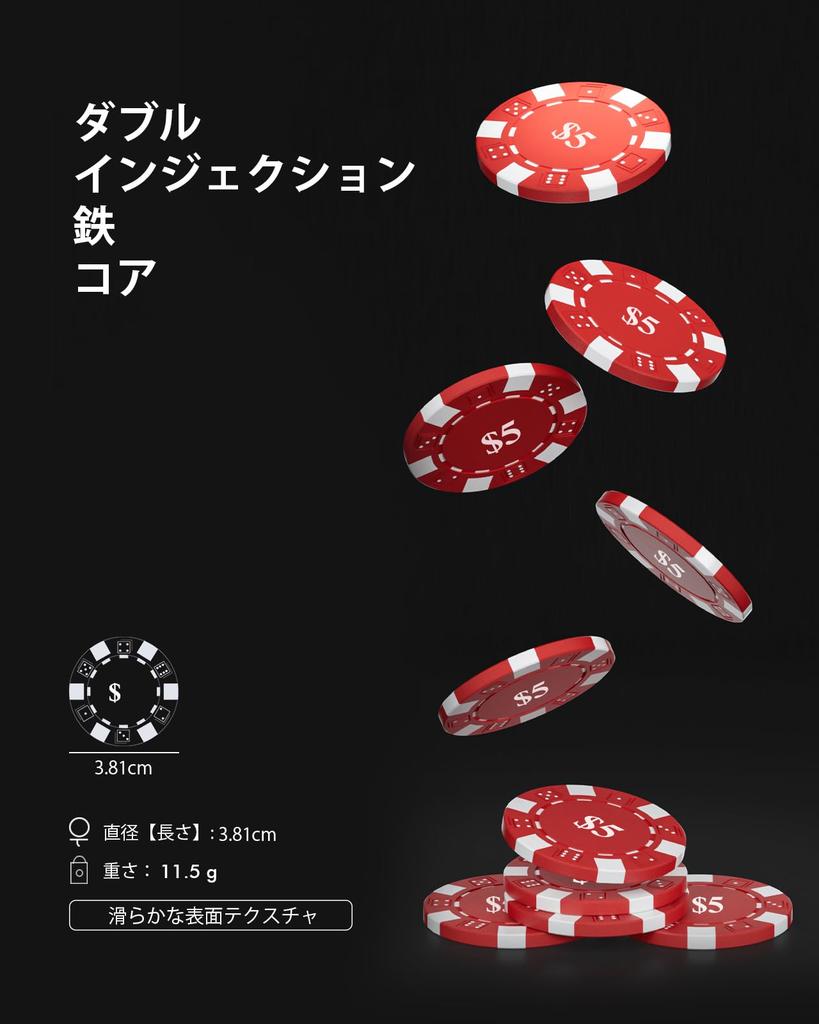 Фишки для покера HEITOK, 300 штук, набор для покера с номерами, алюминиевый кейс, совместимый с Texas, включает в себя 5 игральных костей и 2 набора игральных карт, 11,5 г