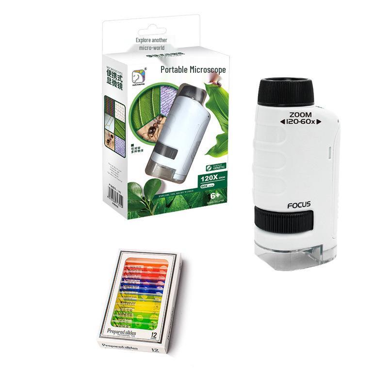 Портативный HD микроскоп для детей - Образовательная научная игрушка для экспериментов на открытом воздухе
