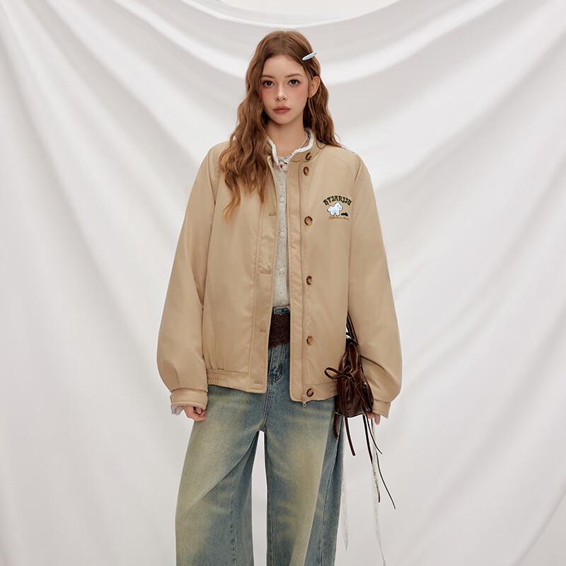 unifree Winter Stand Collar Lamb Wool Padded Jacket