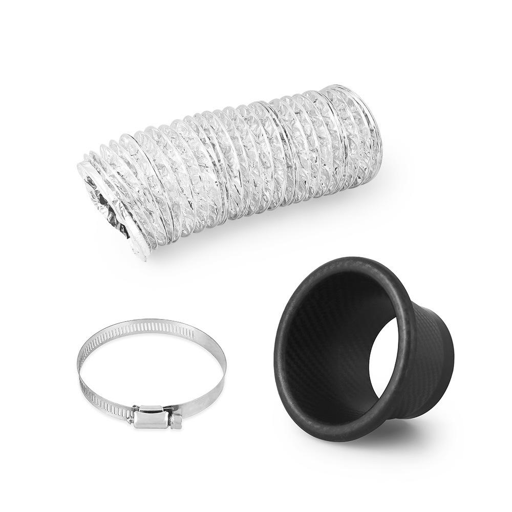 Universal Carbon Fiber Pattern Air Intake Funnel Kit for Front Bumper