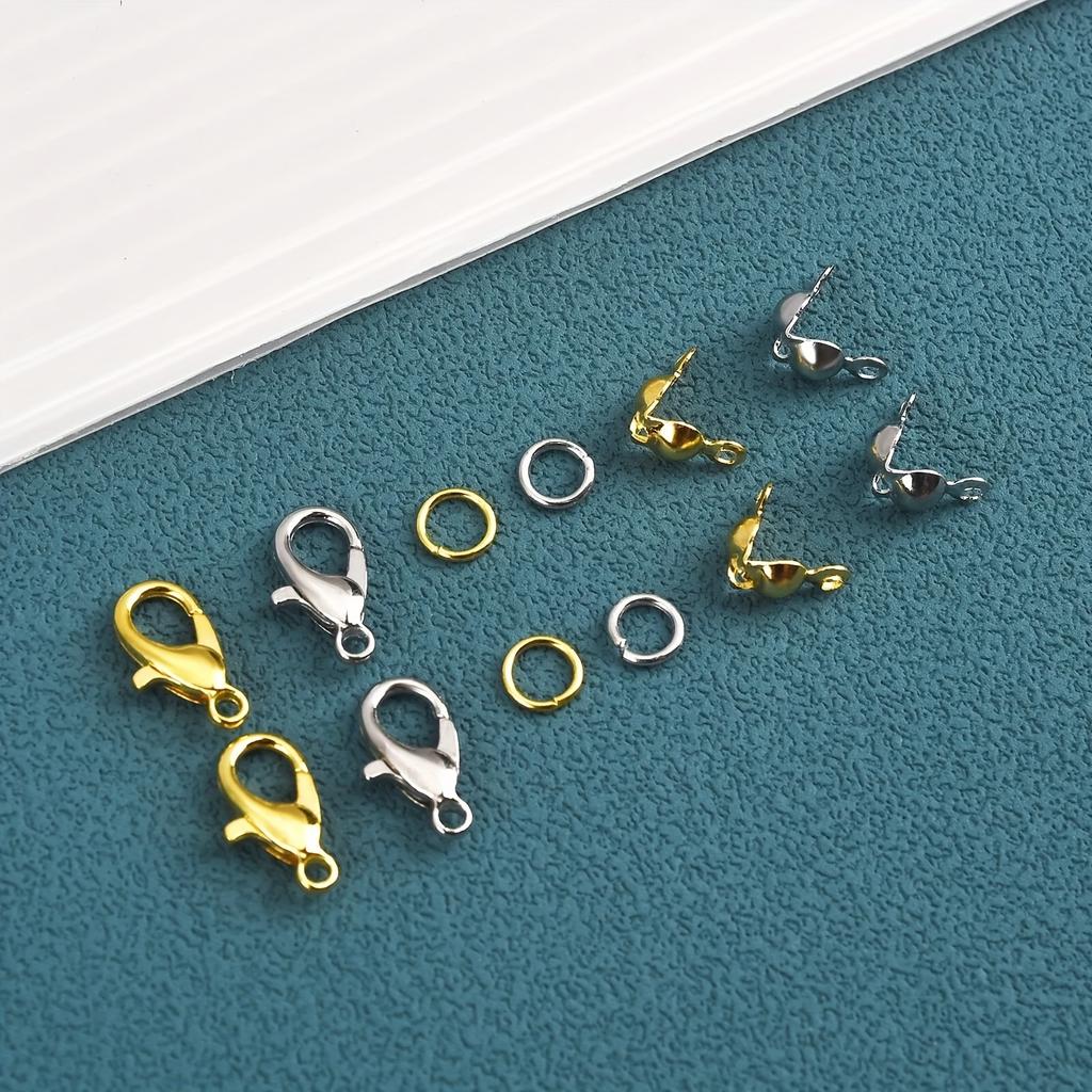 241 шт./набор наборов для изготовления ювелирных изделий, застежка-карабин, открытые соединительные кольца, концевые зажимы, бусины, наборы коробок, фурнитура для браслетов ручной работы, ожерелий