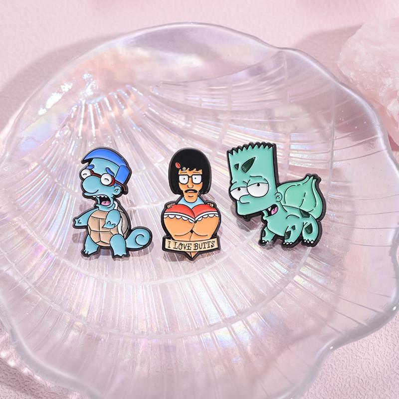 Уникальный значок-брошь в стиле мультфильма, серия аниме-питомцев, с причудливым дизайном черепахи