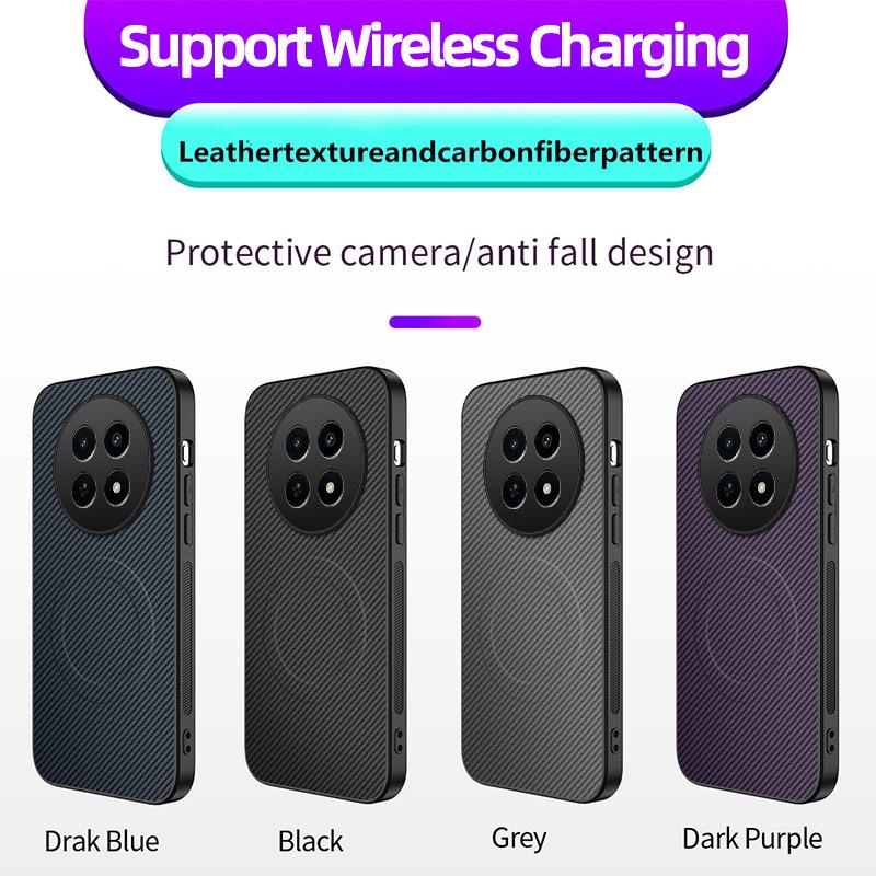 Роскошный ударопрочный чехол из углеродного волокна для Realme P1 Pro с защитным покрытием, приятным на ощупь, и магнитный чехол для Realme P1