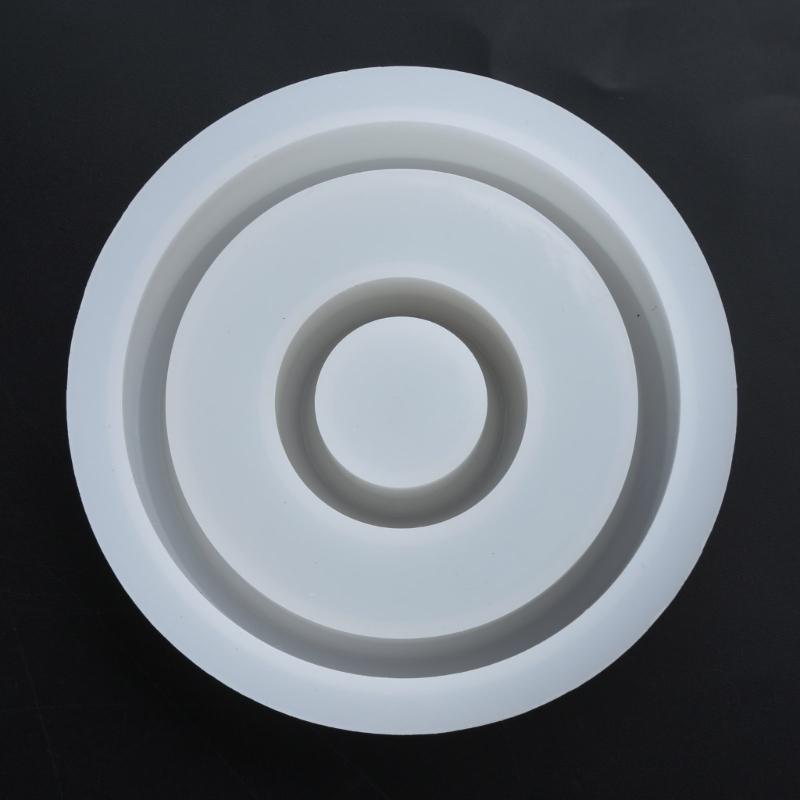 Литье из смолы, силиконовая форма для подсвечника, маленькая круглая форма, подходящая для эпоксидного подсвечника, семейного декора стола